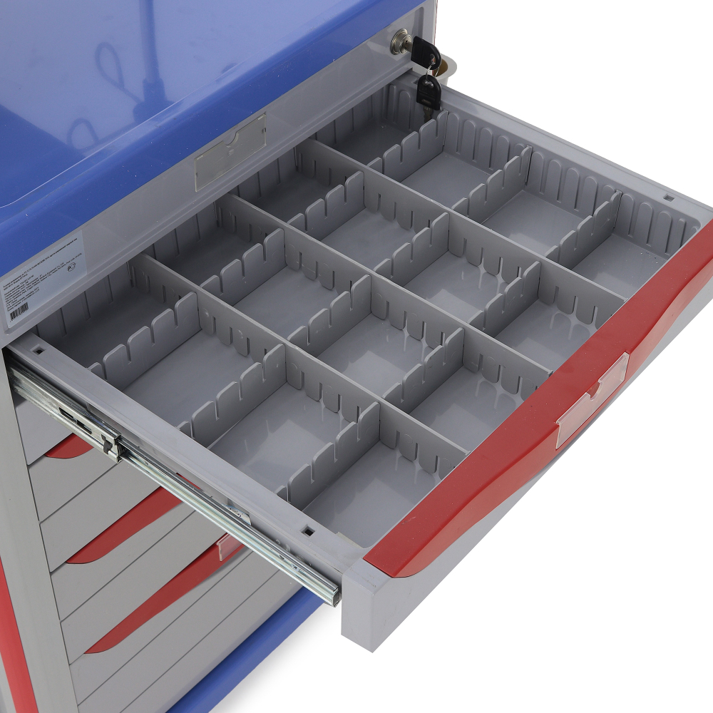 Тележка медицинская Med-Mos ЕТ850-01 ТМ-020АН-00 для экстренной помощи и реанимации