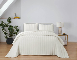 Покрывало 230х250 и 2 наволочки 50х70 Sofi De MarkO Микаэль Крем