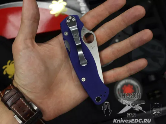 Нож складной Spyderco Paramilitary 2 C81GPDBL2 c клинком из стали CPM-S110V, рукоять G10