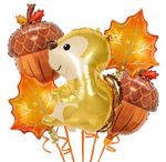 Шар (24''/61 см) Фигура, Кленовый лист, Оранжевый, 1 шт.