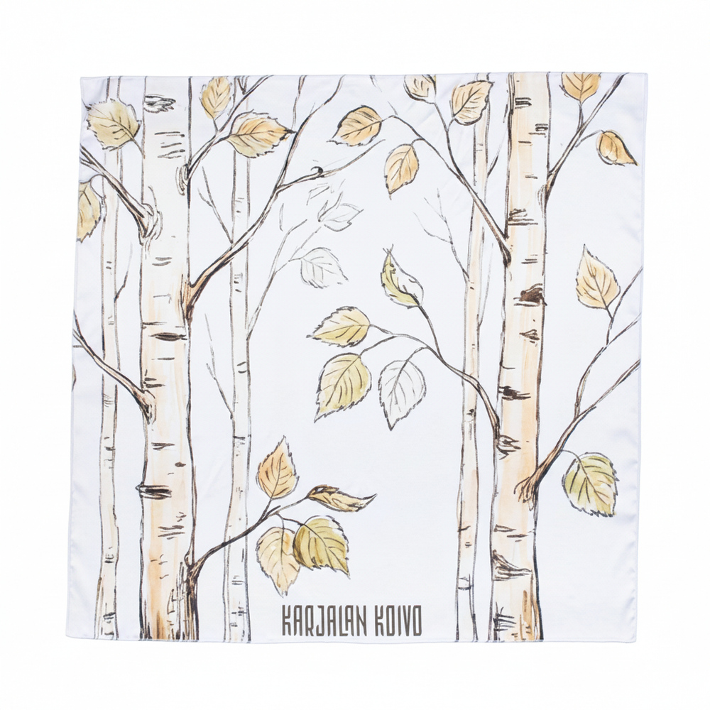 Шейный платок «Karjalan koivo», 70×70 см
