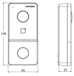 Вызывная панель Hikvision DS-KV6113-WPE1, цветная, накладная, черный