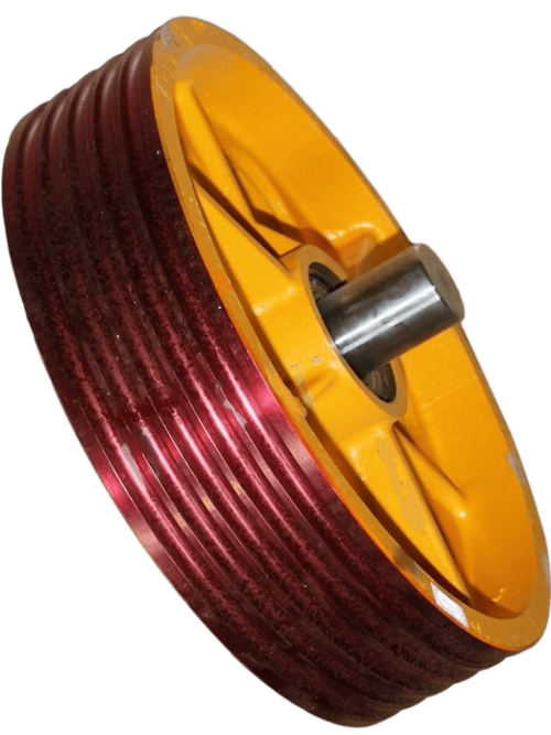 Отводной блок противовеса D=400 мм 5 лунок, канат 10 мм