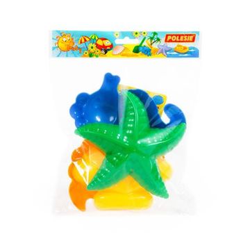 Формочки (краб №2 + морская звезда №2 + ракушка №2 + морской конёк)