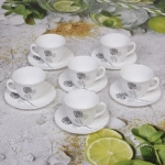 Чайный набор 12 предметов «White magic» (6кружек 190мл+6блюдец) Одуванчики