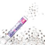 Хлопушка пневматическая 30 см "Снежинки", фольга, серебро, ЗОЛОТАЯ СКАЗКА, 592460