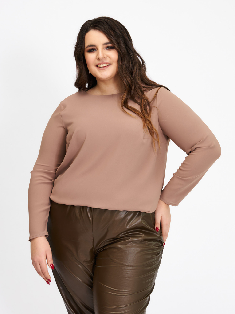 Блуза Б179-32 54-64 990 руб искуственный шелк (3)