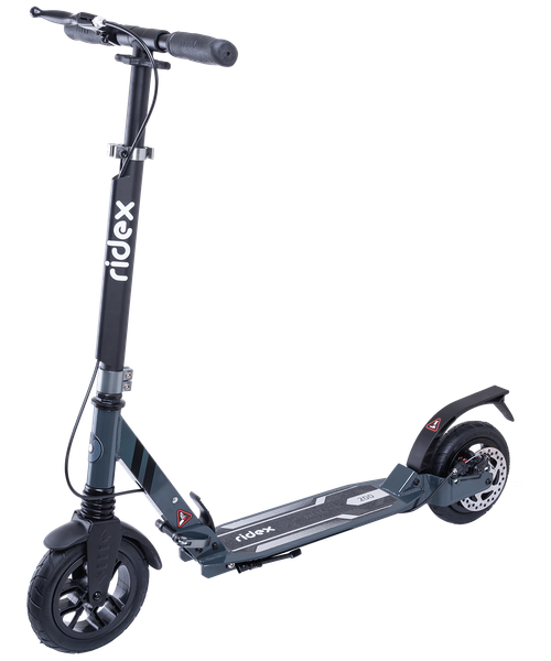 Самокат городской Route 200 мм, дисковый тормоз, черный