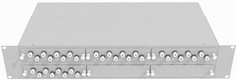 Кросс оптический стоечный  TopLAN КРС-Top-2U-32FC/U-OM2-GY