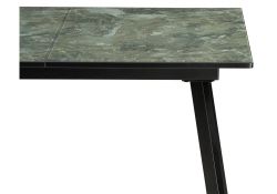 Стеклянный стол Агни 110 королевский мрамор / черный матовый
