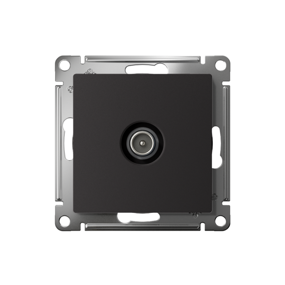 Розетка телевизионная проходная TV AtlasDesign 4дБ механизм карбон SE ATN001092