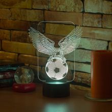 Ночник детский 3D Светильник Орёл с футбольным мячом