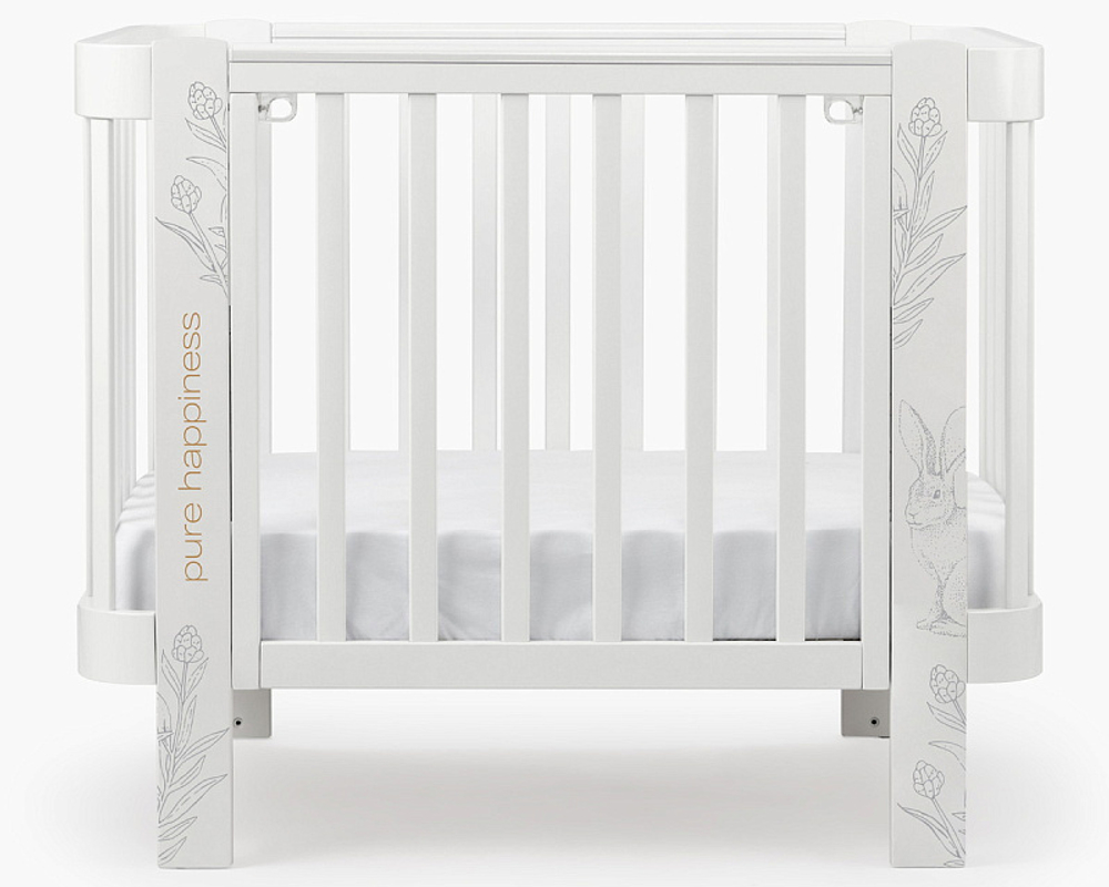 Детская кроватка-трансформер Happy baby Mommy Love в комплекте с расширением 160х70 white