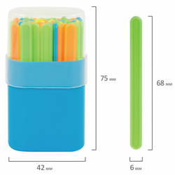 Счетные палочки ПИФАГОР, 50 штук, ассорти, в пластиковом пенале, 104753