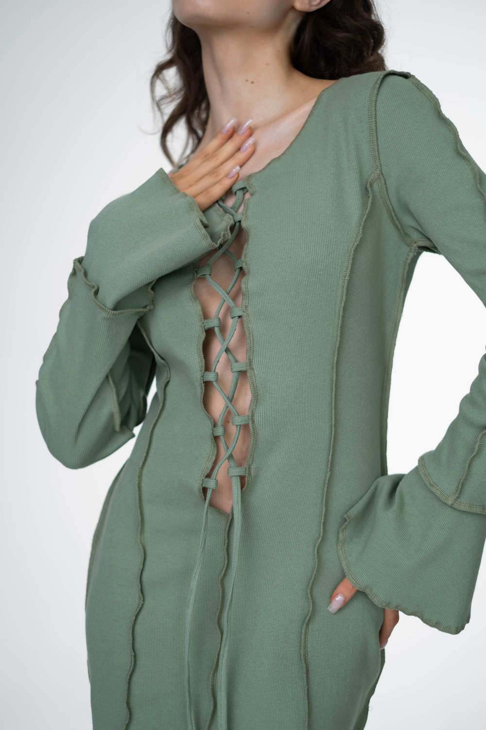 Платье EXOTICA olive S