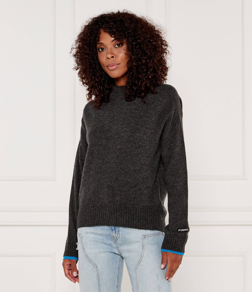 Хлопковый свитер донский Pinko - графитовый(104468 A277)