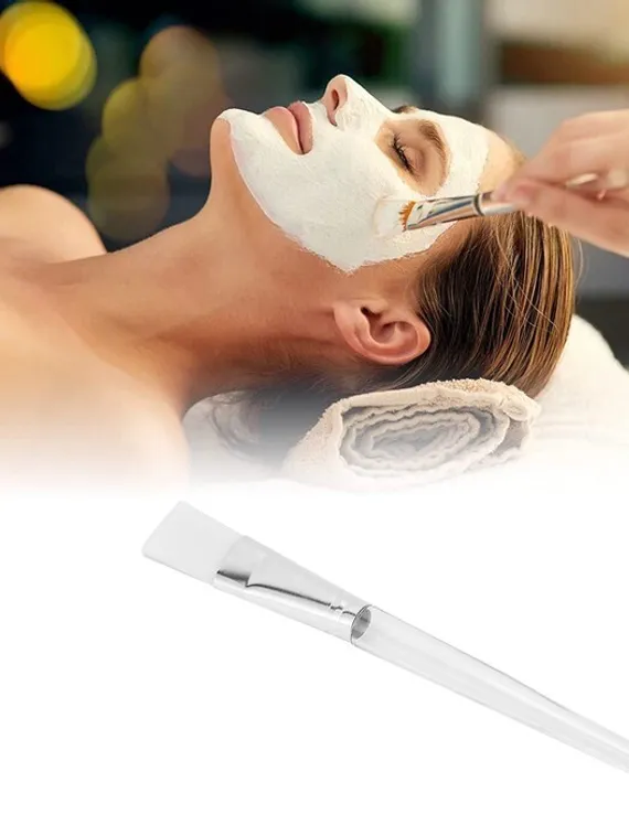 Кисть для масок, 17 см, цвет прозрачный/белый