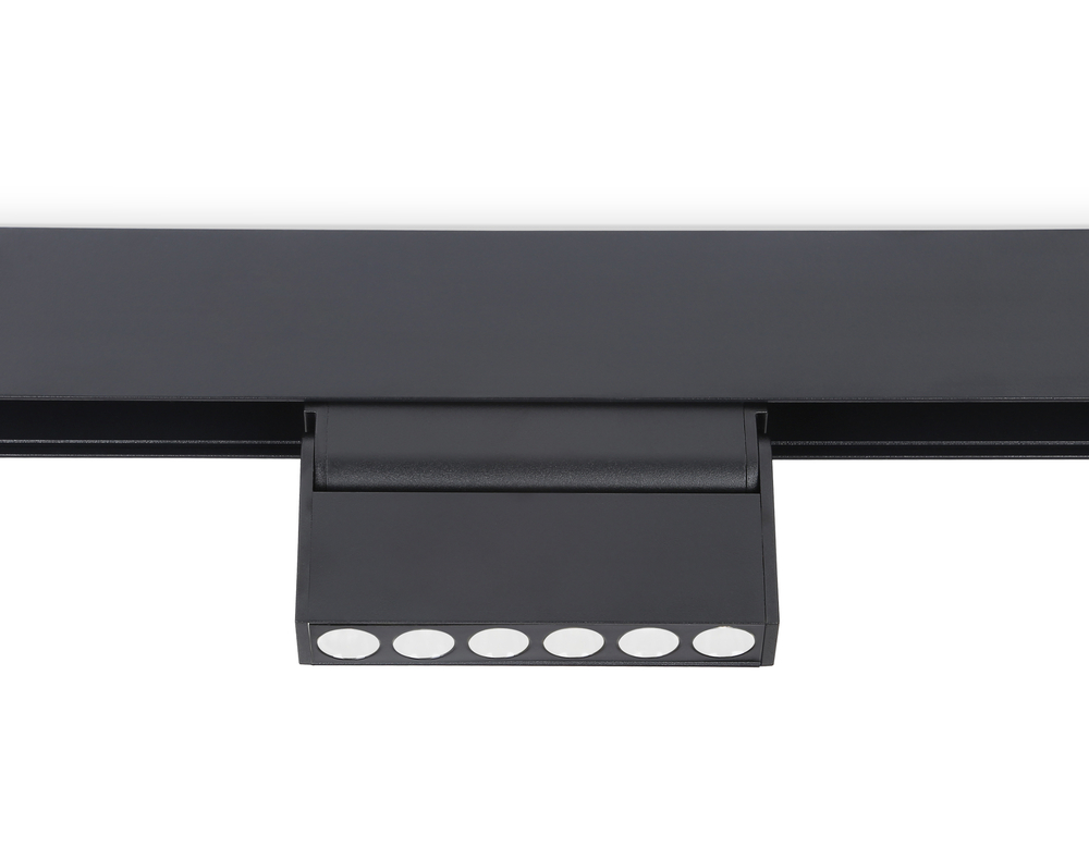 Светильник светодиодный поворотный для шинопровода Magnetic  GL4040 BK черный IP20 6W 4200K 48V 24° 115*22*105
