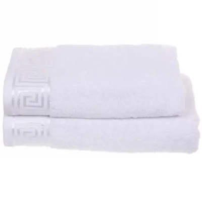 Полотенце махровое 70*140см «POSEIDON» цвет белый 01000 плотность 450гр/м2 с петелькой-подвесом