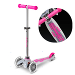 Самокат Mini Micro Deluxe Flux LED неоновый розовый