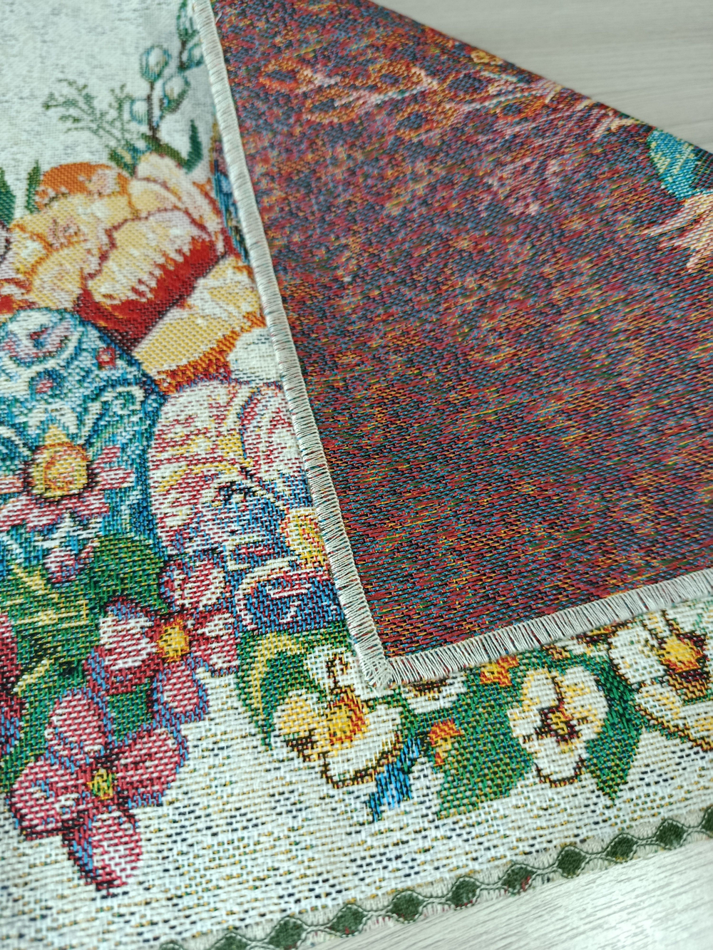 Декоративная гобеленовая салфетка Пасхальный букет 30х39 см