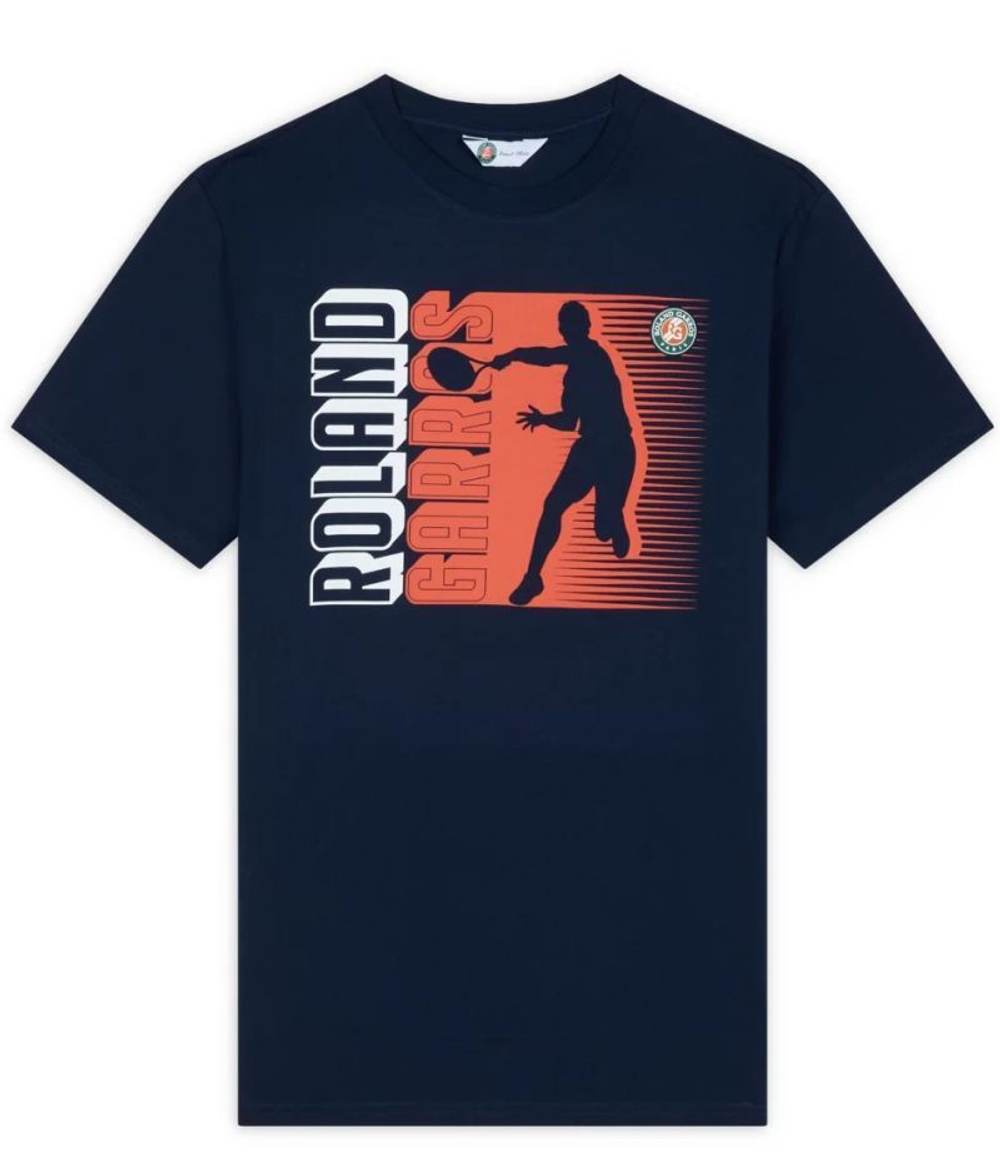 Мужская теннисная футболка Roland Garros Player T-Shirt - небесный