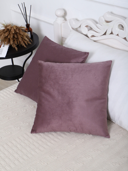 Подушки декоративные 40х40 со съемным чехлом 2шт лиловые