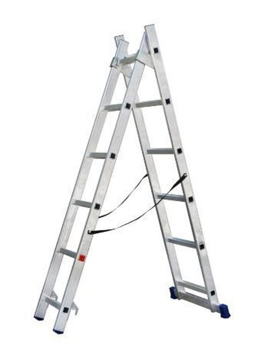 Лестница алюмин.  2секц*  6ступеней (1,66м-2,56м) / Smarty