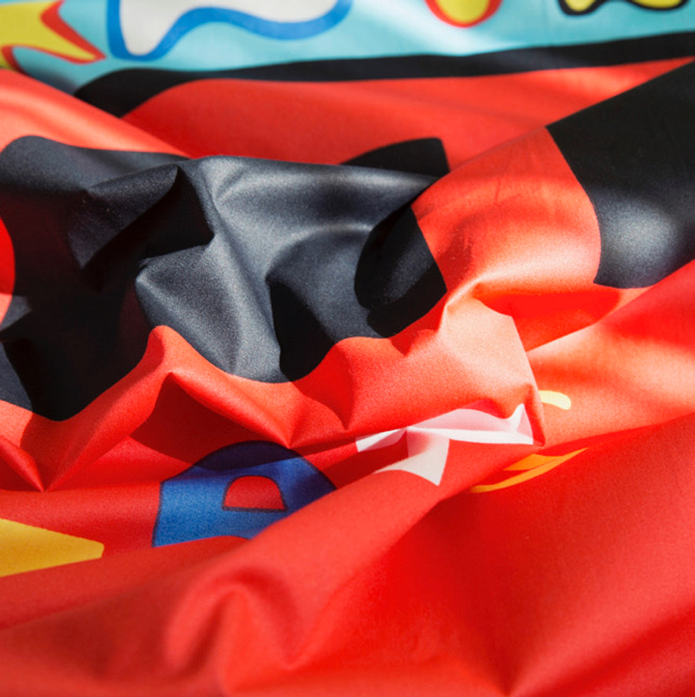 Постельное белье 1.5 Полуторка Сатин Детское Машинка