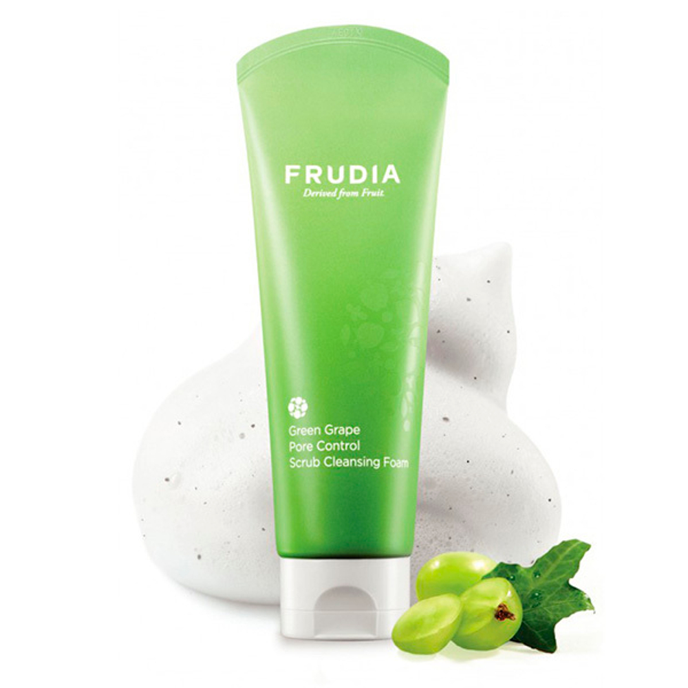 Пенка себорегулирующая для умывания с виноградом Frudia Green Grape Pore Control Scrub Cleansing Foam 145г