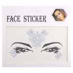 Наклейки-стразы Alingar, акриловые, "Декор для лица", оформление зоны лба и глаз, ассорти, пакет с европодвесом