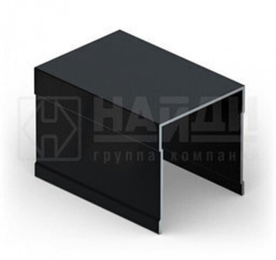 Направляющая верхняя однополозная (5,40 м) Черный глянец