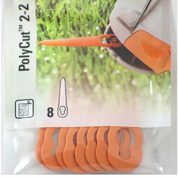 Набор ножей для триммера STIHL 4008-007-1000, PolyCut 2-2, 8 шт, оранжевые ОРИГИНАЛ