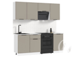 Кухня Николь 2;1м (белый/холст латте/антарес)
