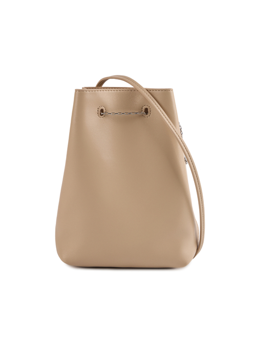 Pouch bag FLEUR beige color