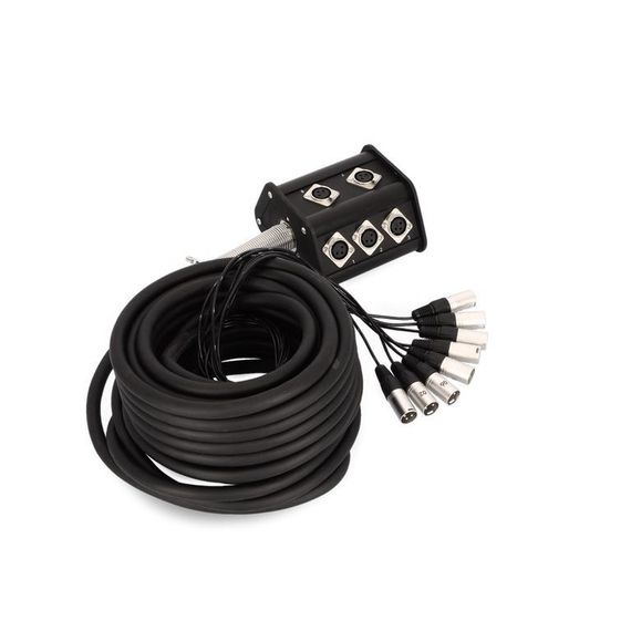 Adam Hall K 8 C 15 P - мультикор со стейдж-боксом, 8 x XLR возврат, 8 x 0.314 мм2, 15 м