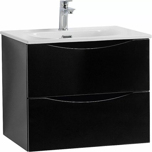 Тумба с раковиной BelBagno MARINO-CER-N-600-2C-SO-NL-P Nero Lucido