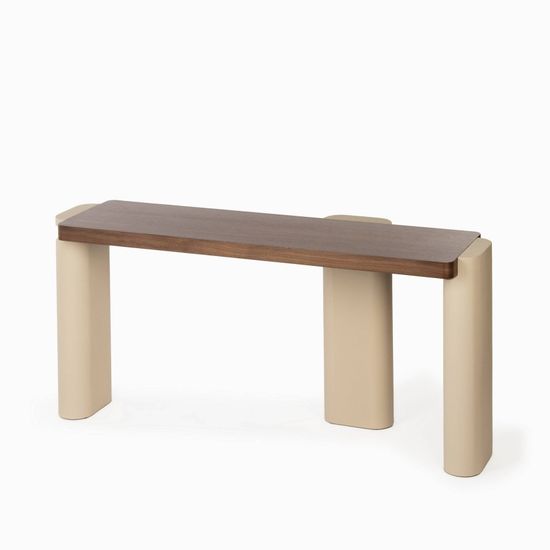 Консоль Etmo 160х46 цвет серый/орех