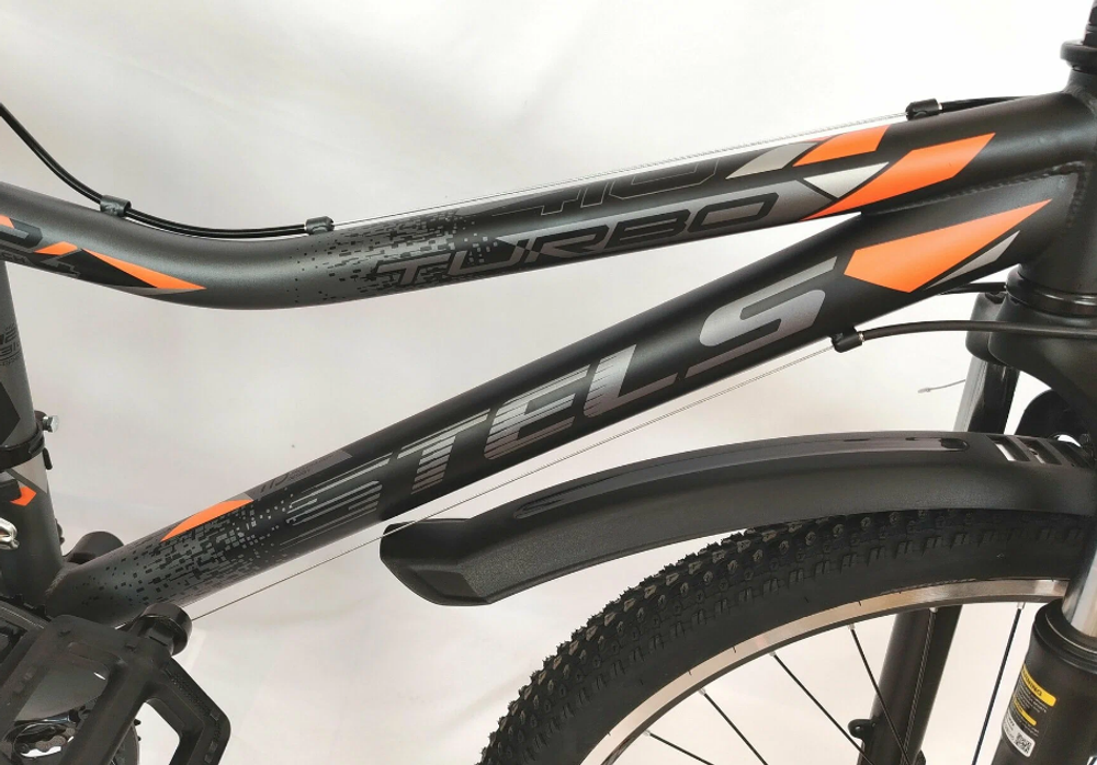 Велосипед 24" STELS Turbo 410 V черный/серый/оранжевый
