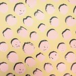 Упаковочная бумага, Крафт (0,7*1 м) Круги Люкс, Розовый, 1 шт.