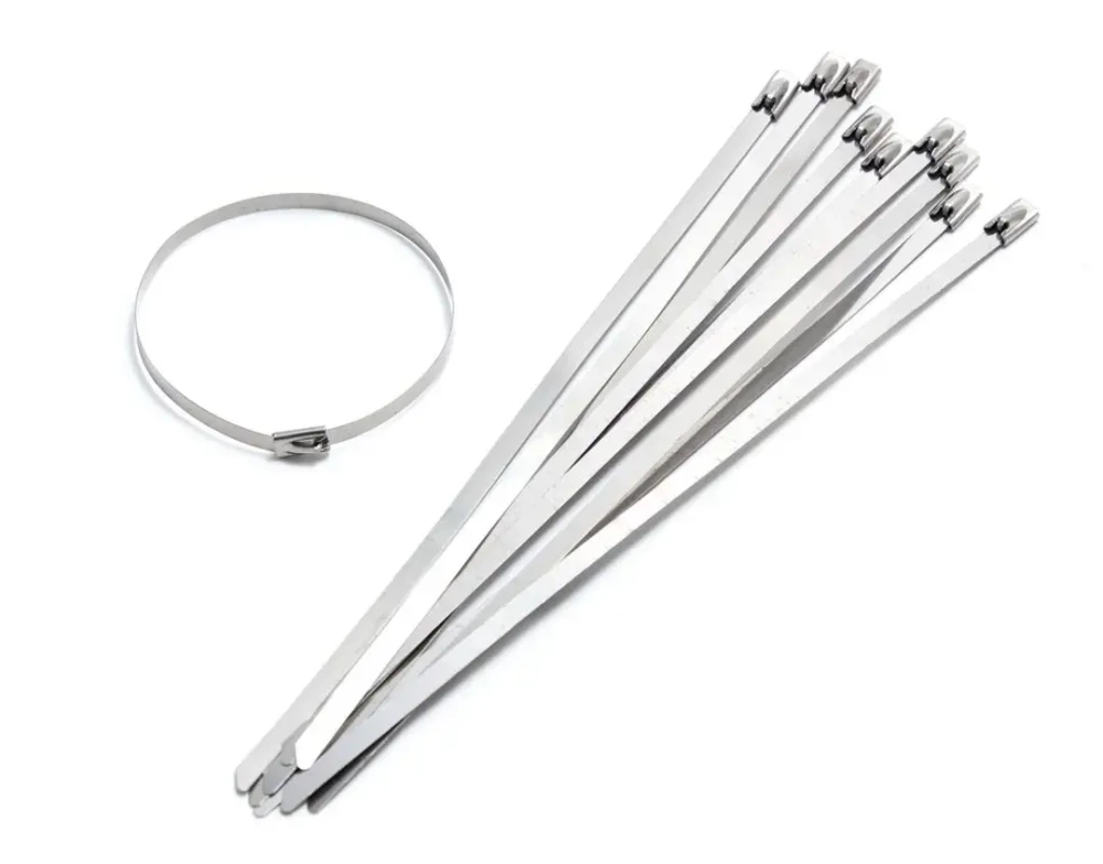 Хомут-стяжка железный 4.6ммx400мм SILVER (10шт)