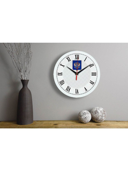 Настенные часы "герб Росрыболовства 02 55" Декор для дома, подарок