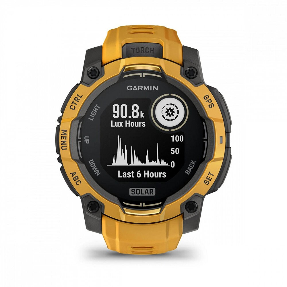 Умные часы Garmin Instinct 3 45mm, Solar, Оранжевые (Sunburst/Gray) (010-02934-42)