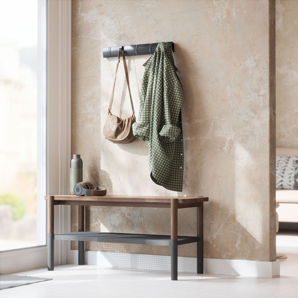 Вешалка настенная Flip, 50,8 см, 5 крючков, черная