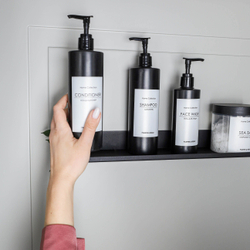 Полка MetaDec Plain настенная прямая, 40х10см черная, металл, 1шт