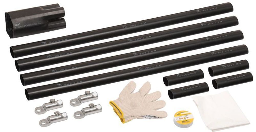 Комплект муфты концевой ПКВ(Н)тп наружной установки 2х150/240 с наконечниками ПВХ/СПЭ изоляция 1кВ IEK UZM-XLK1-NVN2-150240S