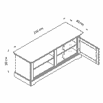 Обувница в прихожую Асти, с сиденьем из МДФ и натурального дуба