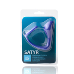 Синее эрекционное кольцо c анальным стимулятором Satyr (Цвет: синий)
