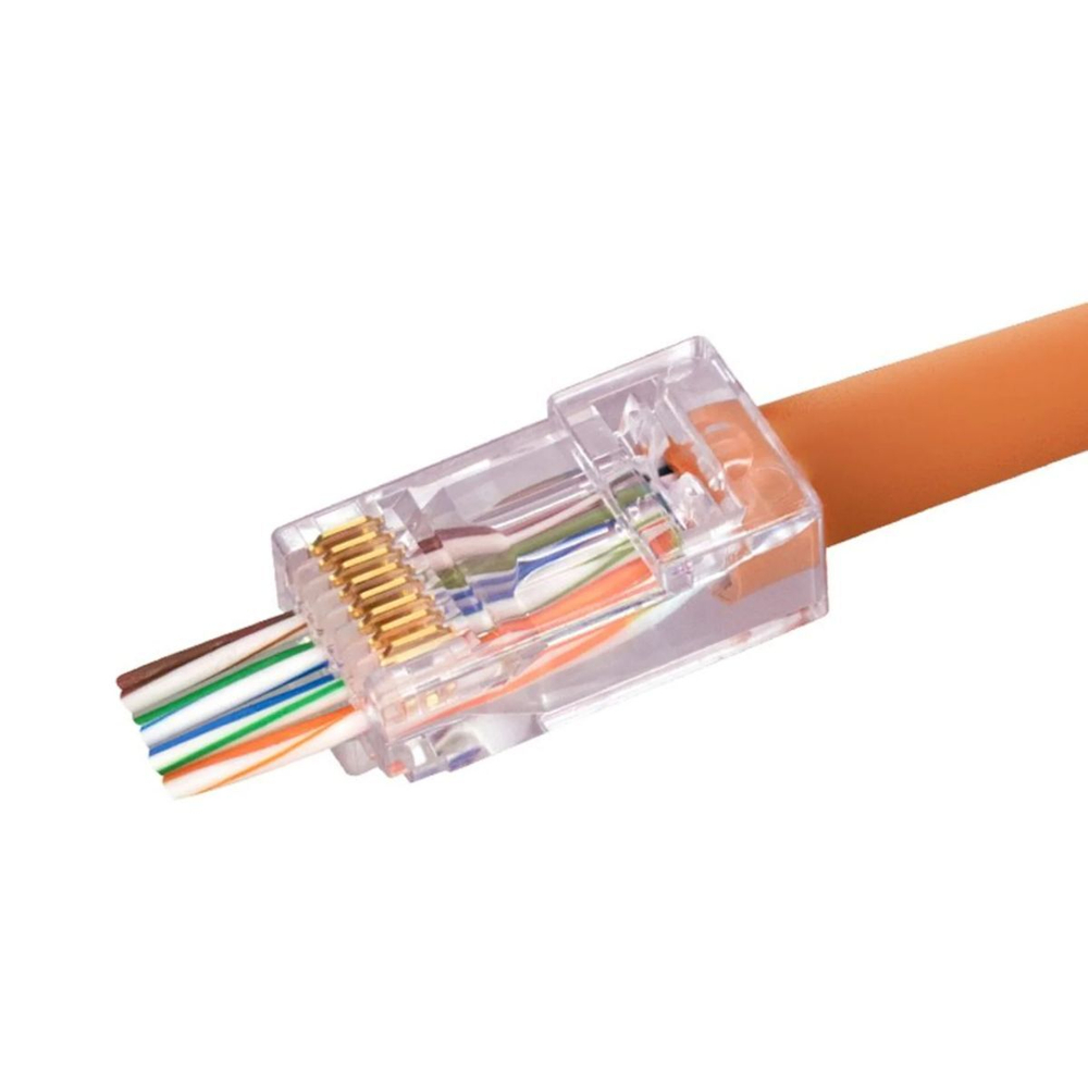 Поштучно Коннектор сквозной RJ-45 UTP5e (50 шт)