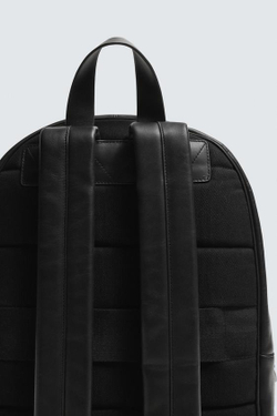 ZARA КОЖАНЫЙ РЮКЗАК, ЧЕРНЫЙ